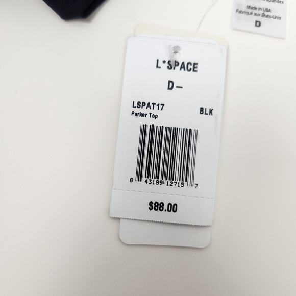 L*Space Parker Convertible Bikini Top in Black Size D NWT - Picture 4 of 5